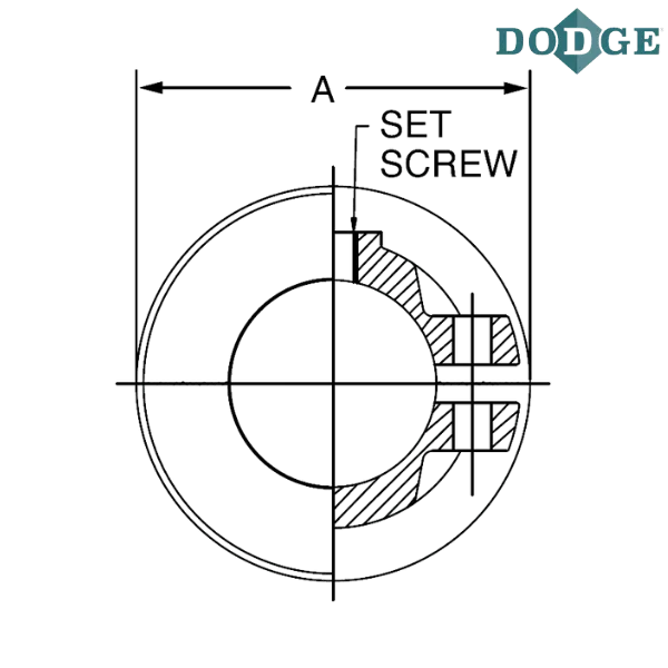 010061 DODGE - 8 SOLID IRON COLLAR
