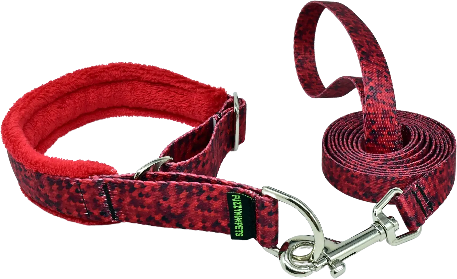 1" Scarlet Houndstooth Everyday Limited Slip Collar