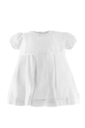20096-White Classy Pique Baby Girl Dress
