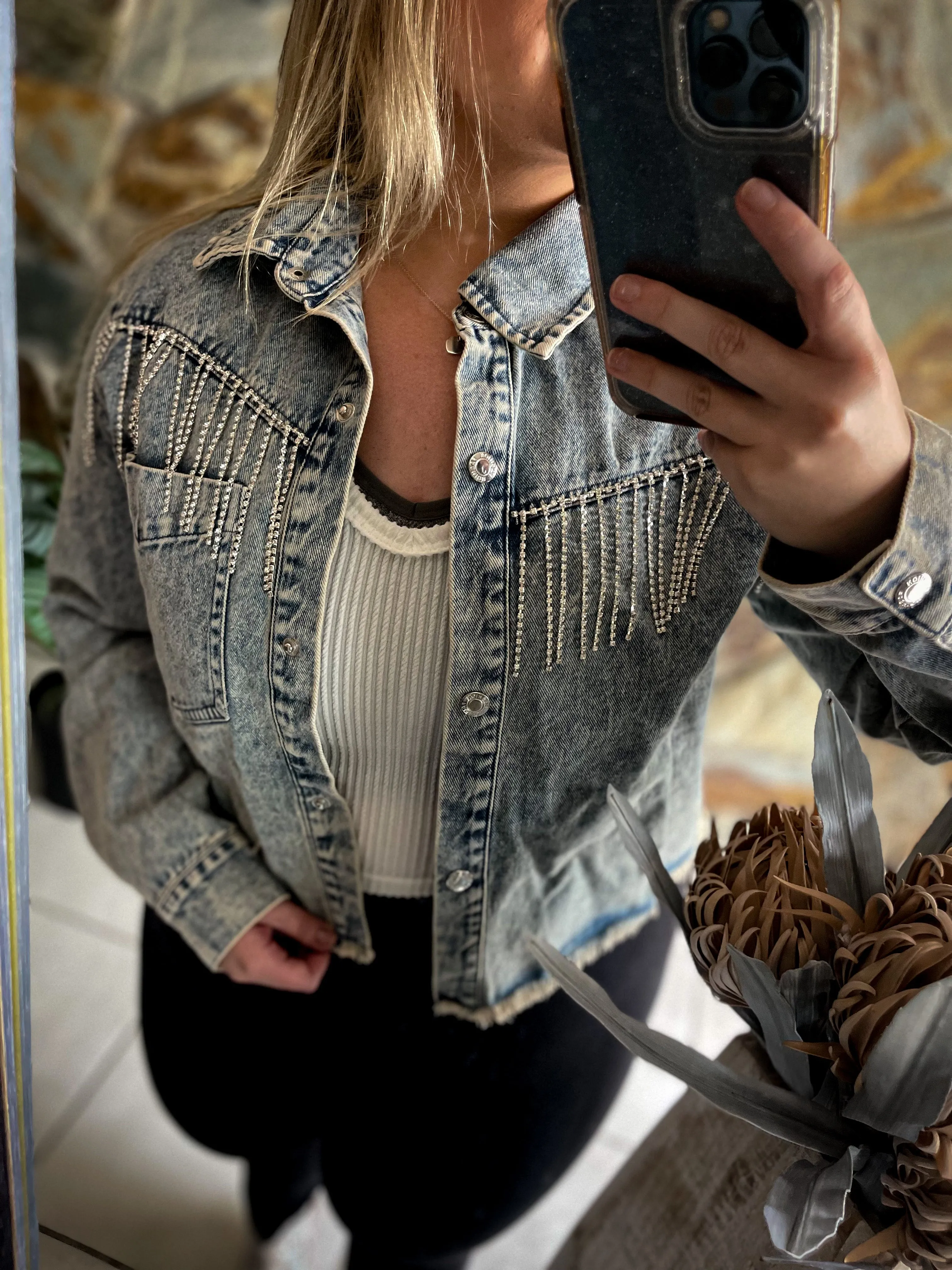 All The Bling Denim Jacket