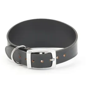 Ancol Leather Greyhound Collar Black