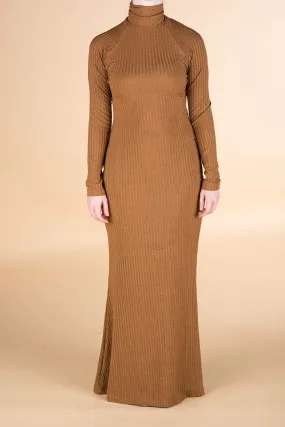 Apple Cider Turtle-neck long sleeve Maxi dress