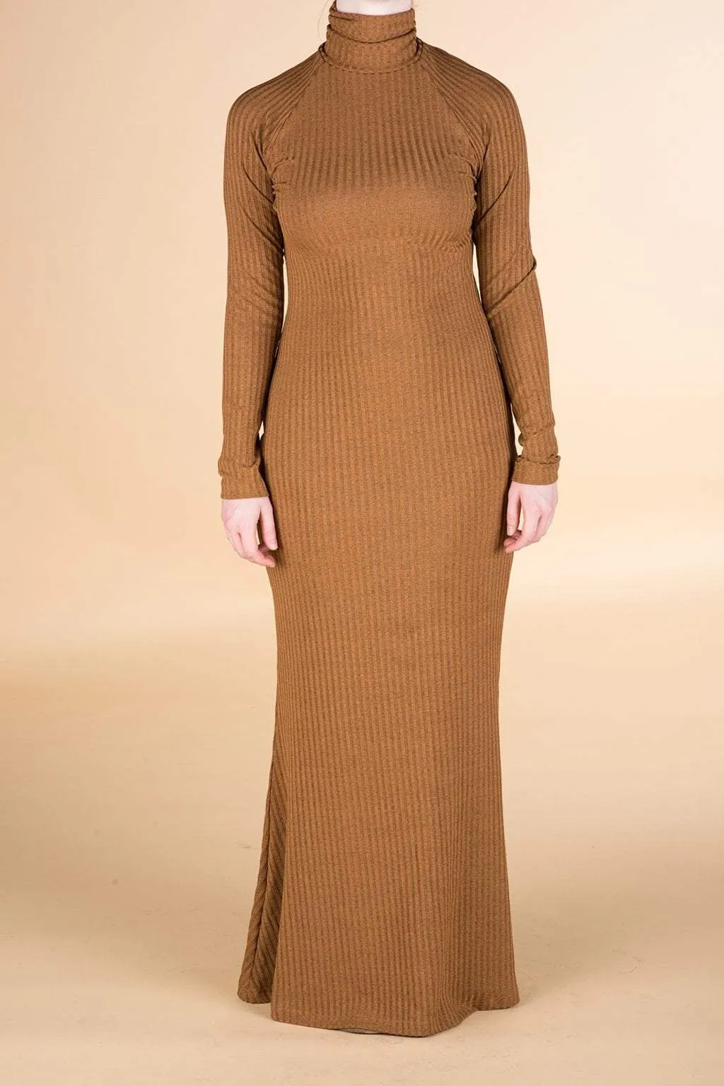 Apple Cider Turtle-neck long sleeve Maxi dress
