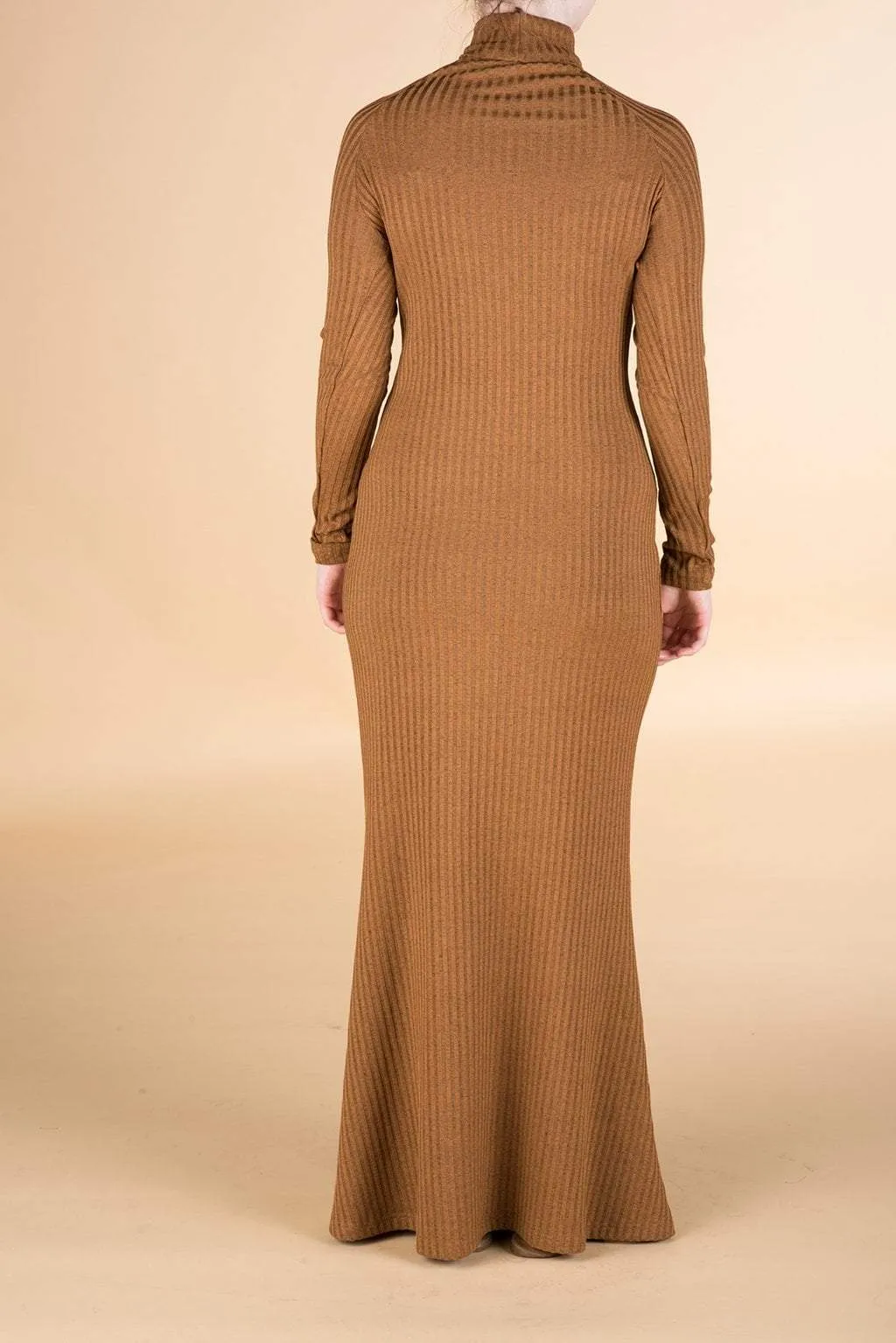Apple Cider Turtle-neck long sleeve Maxi dress