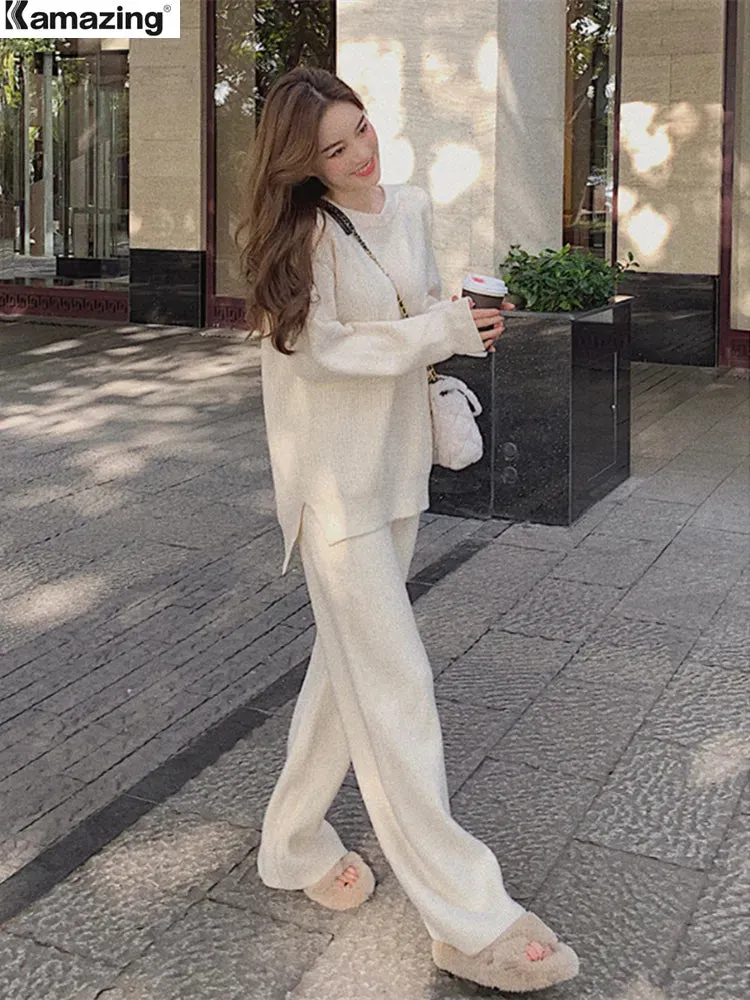 Autumn Knit Set Pullover & Pants