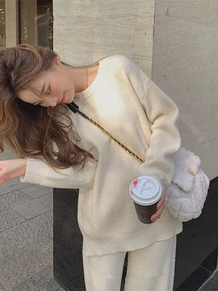 Autumn Knit Set Pullover & Pants