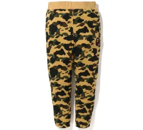 Bape 1ST Camo Ape Head Patched Sweatpants Yellow 001PTI801024M