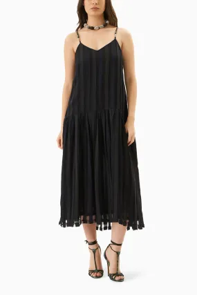 Black Sable Maxi Slip Dress