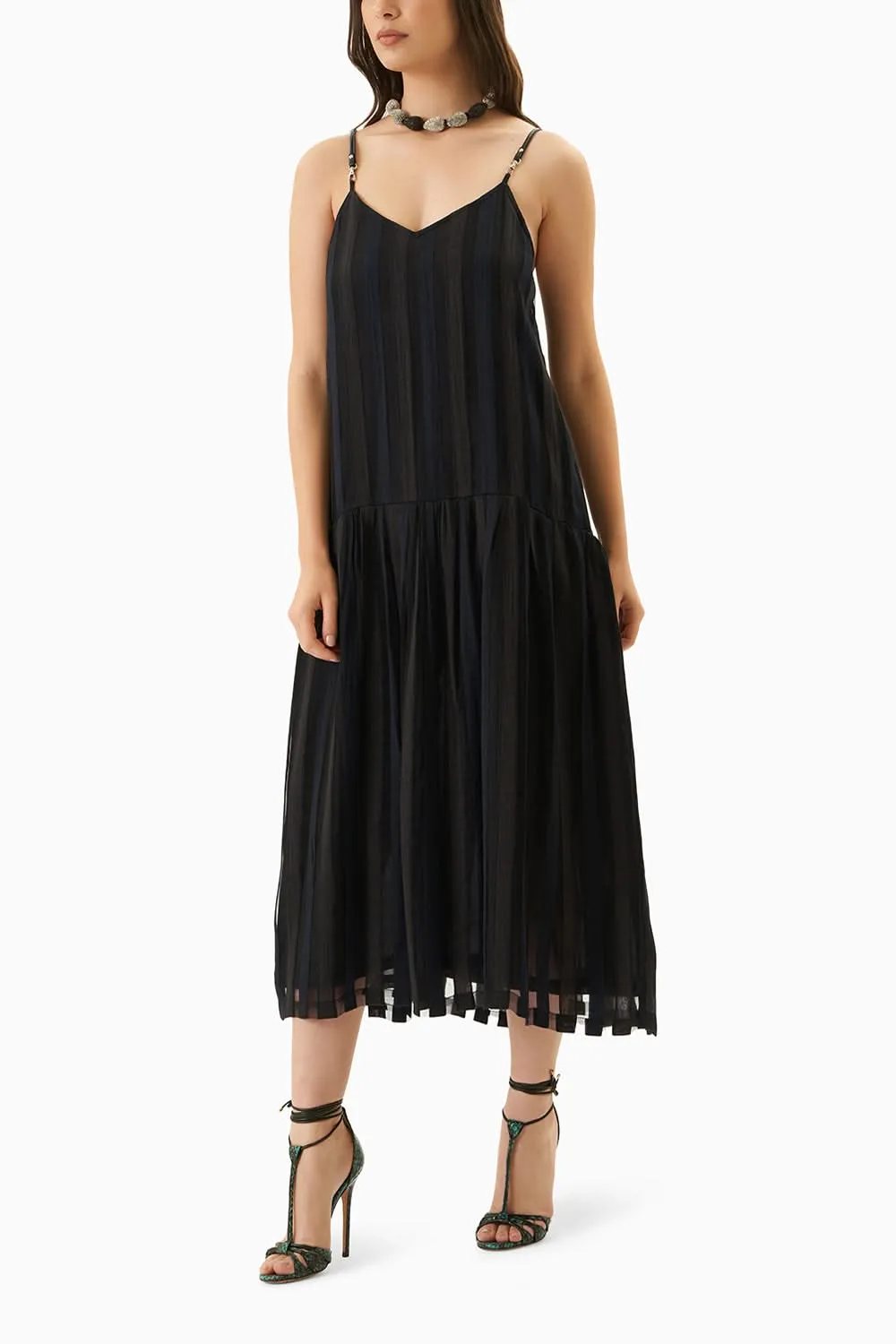 Black Sable Maxi Slip Dress