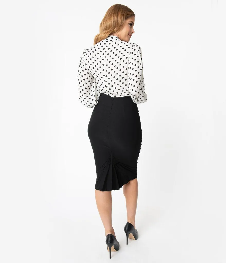 Black Tracy Wiggle Skirt