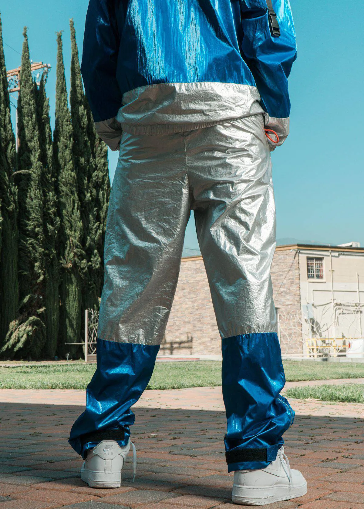 Blank State Men's Pants in Metallic Blue