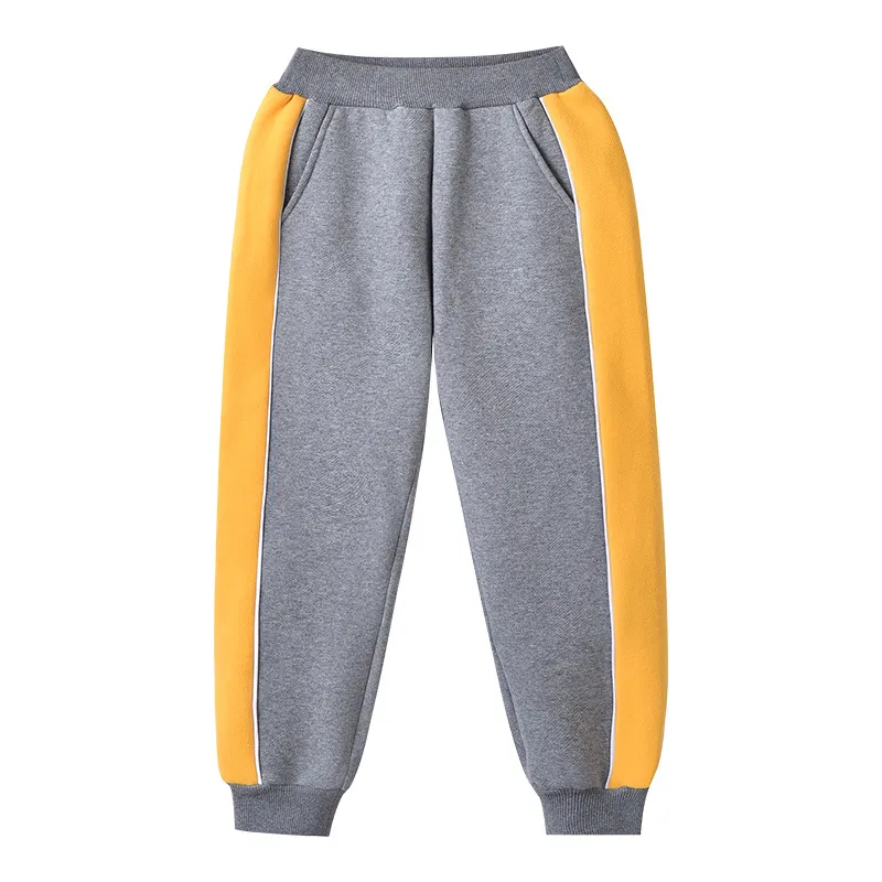Boys Color Striped Sweatpants with Pockets