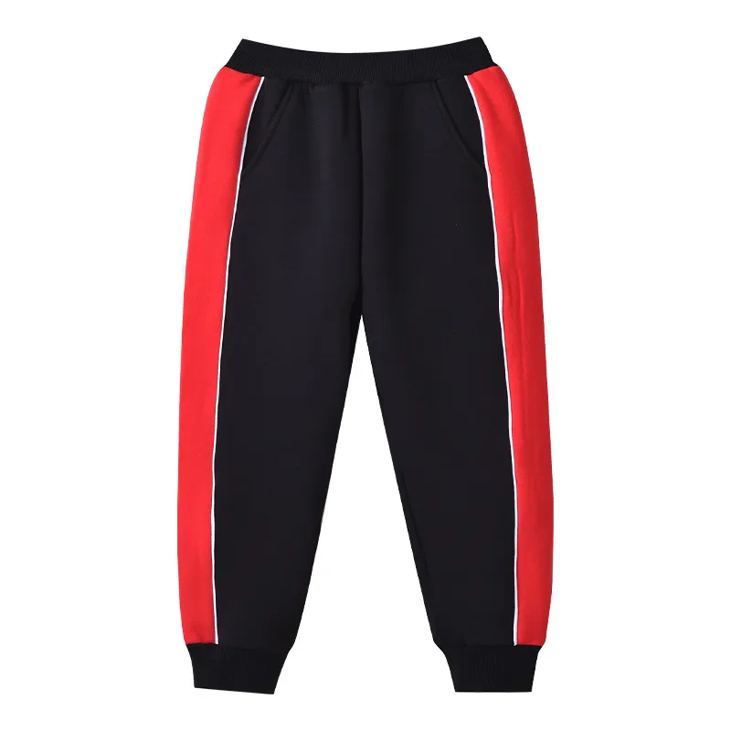Boys Color Striped Sweatpants with Pockets