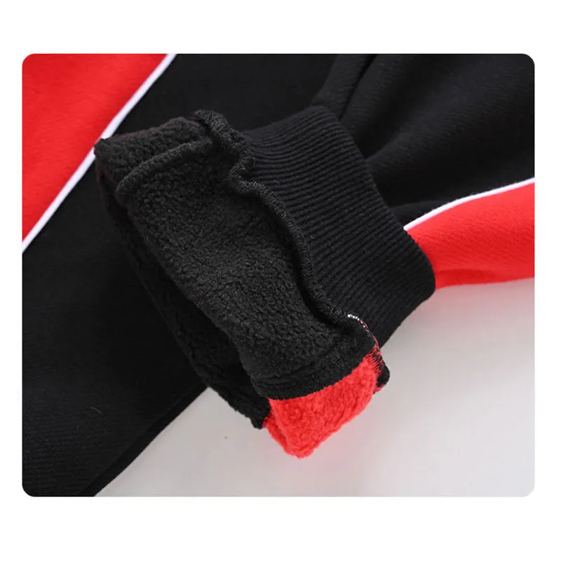 Boys Color Striped Sweatpants with Pockets