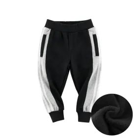 Boys Striped Sweatpants with Pockets