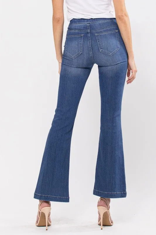 Charlise Midrise Petite Flare Leg Cello Jeans