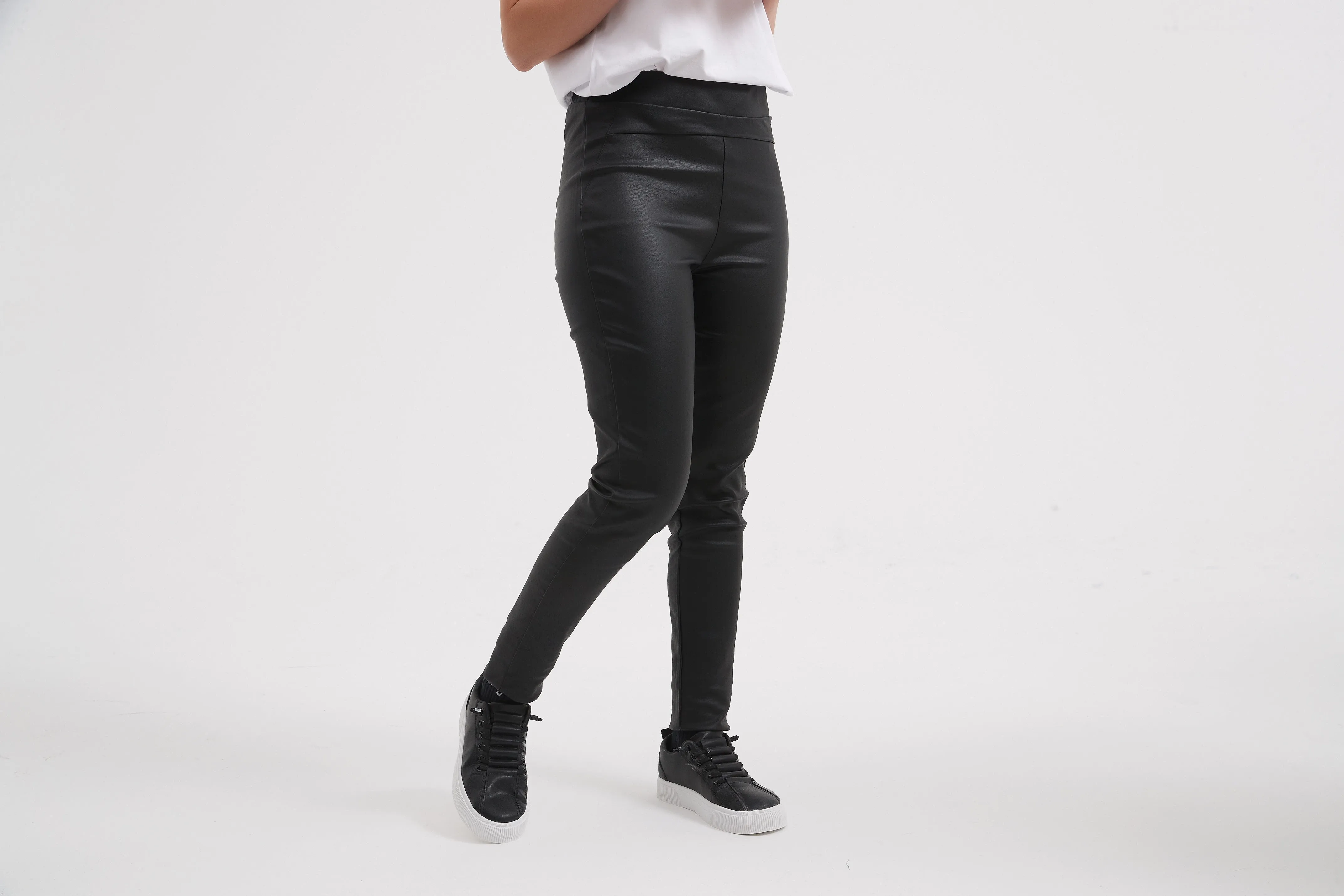 Coated Black Pant