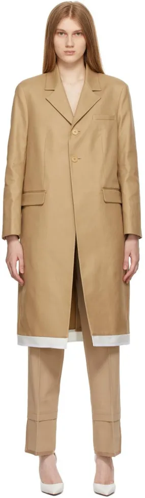 Commission Beige Slashed Coat
