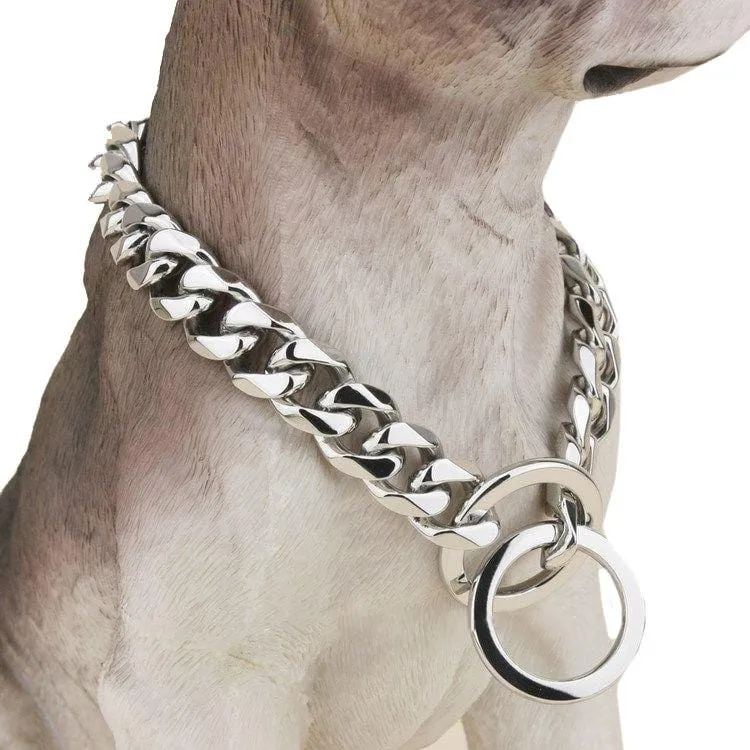 Cuban Chain Dog Collar