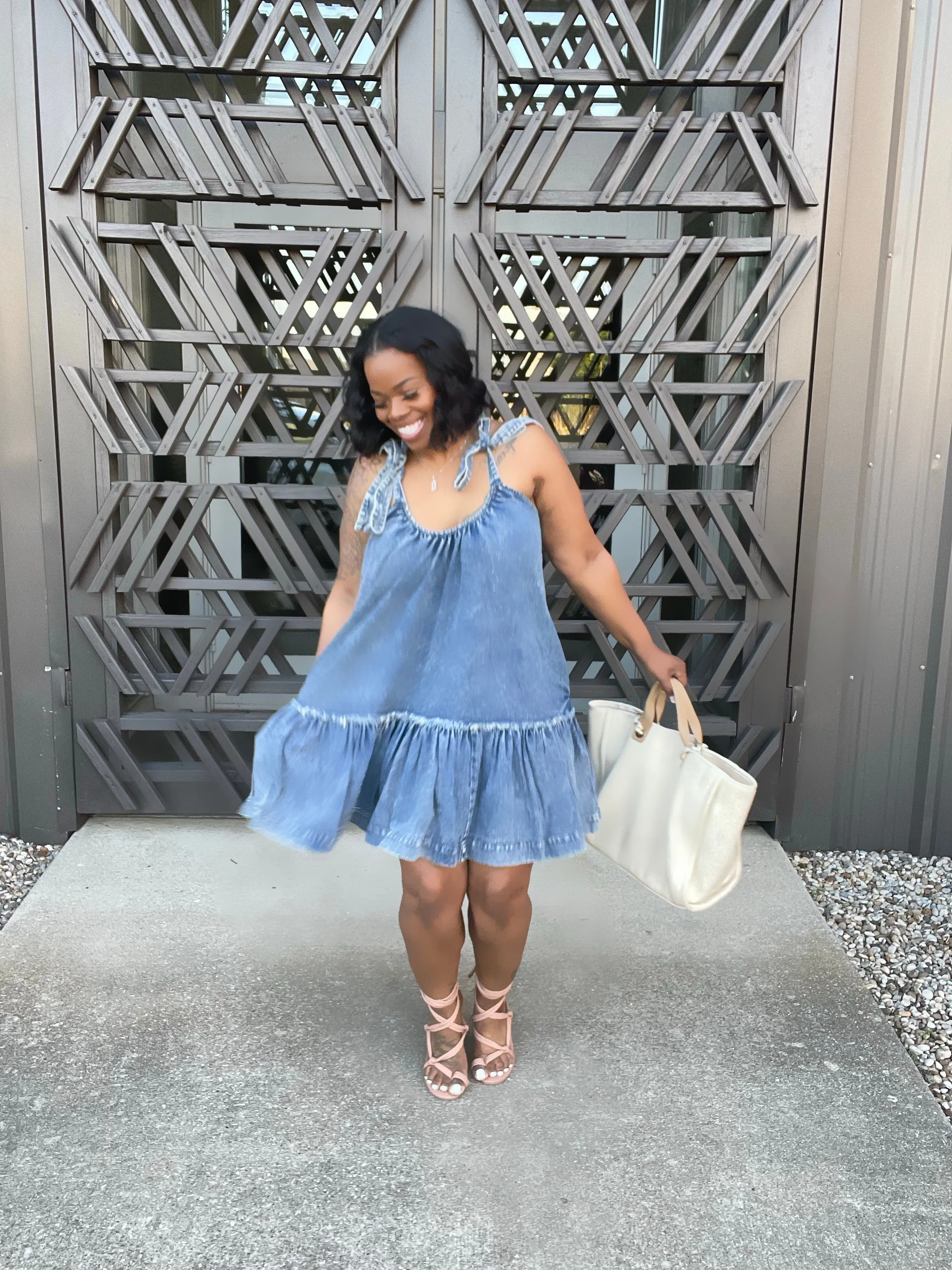 Denim Babydoll Dress