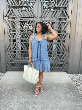 Denim Babydoll Dress