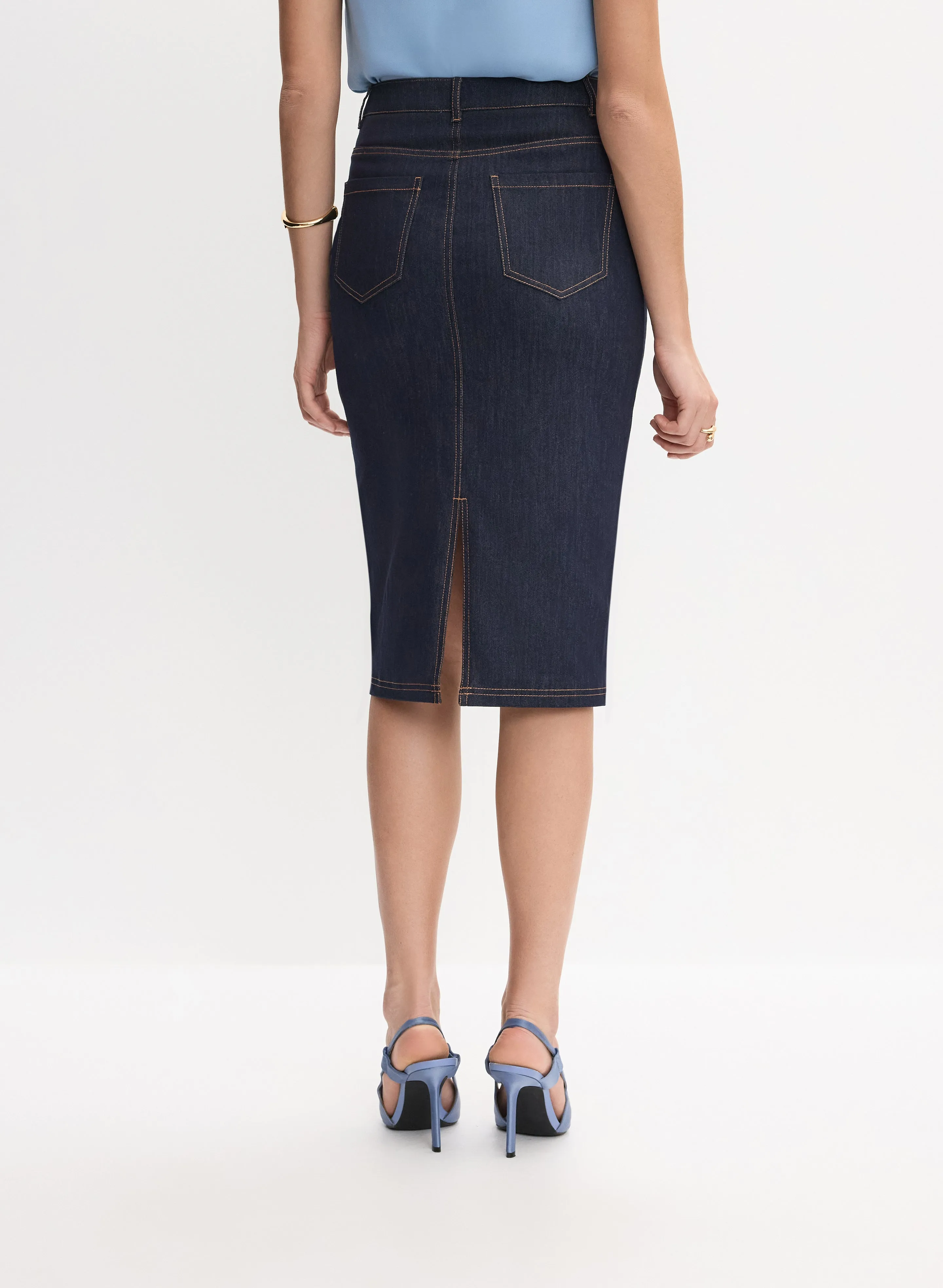Denim Pencil Skirt