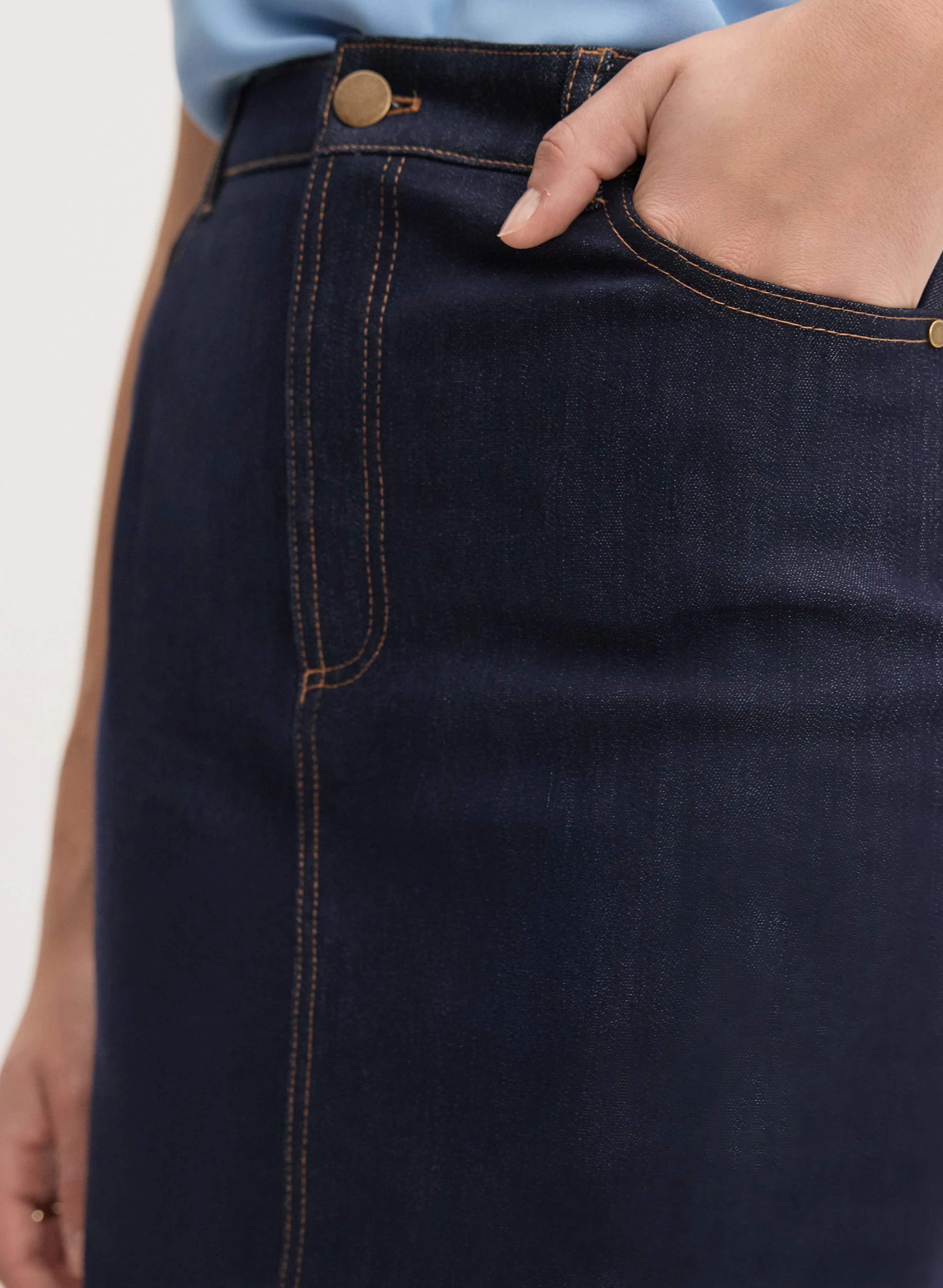 Denim Pencil Skirt