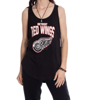 Detroit Red Wings Ladies "Distressed" Lace Flowy Tank Top