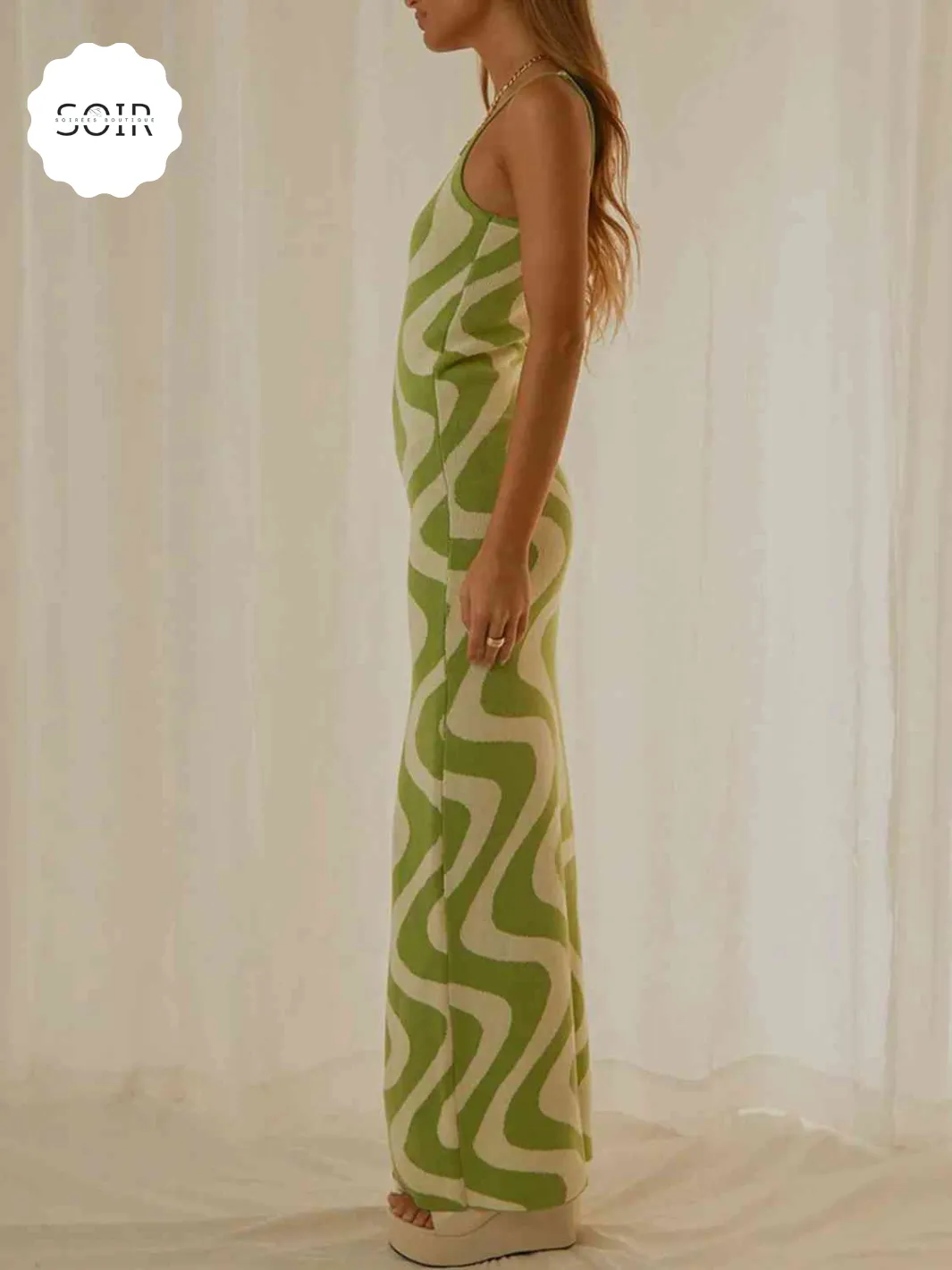 Diva Daze Pattern Play Maxi Sweater Dress