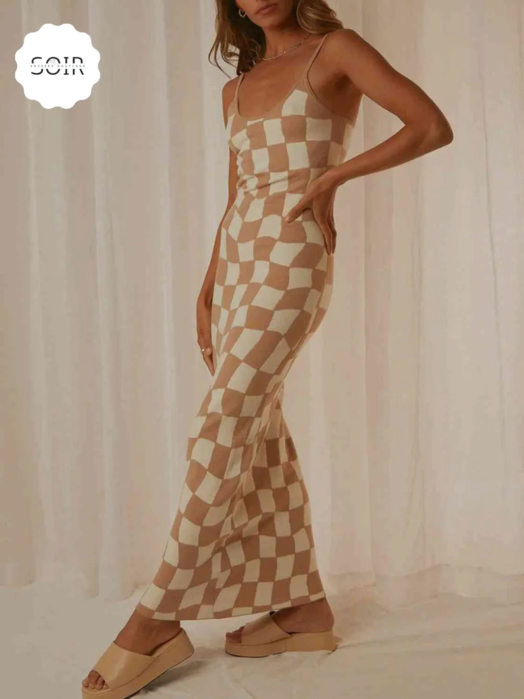 Diva Daze Pattern Play Maxi Sweater Dress
