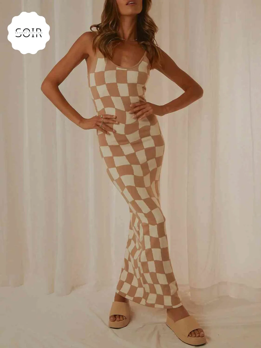 Diva Daze Pattern Play Maxi Sweater Dress