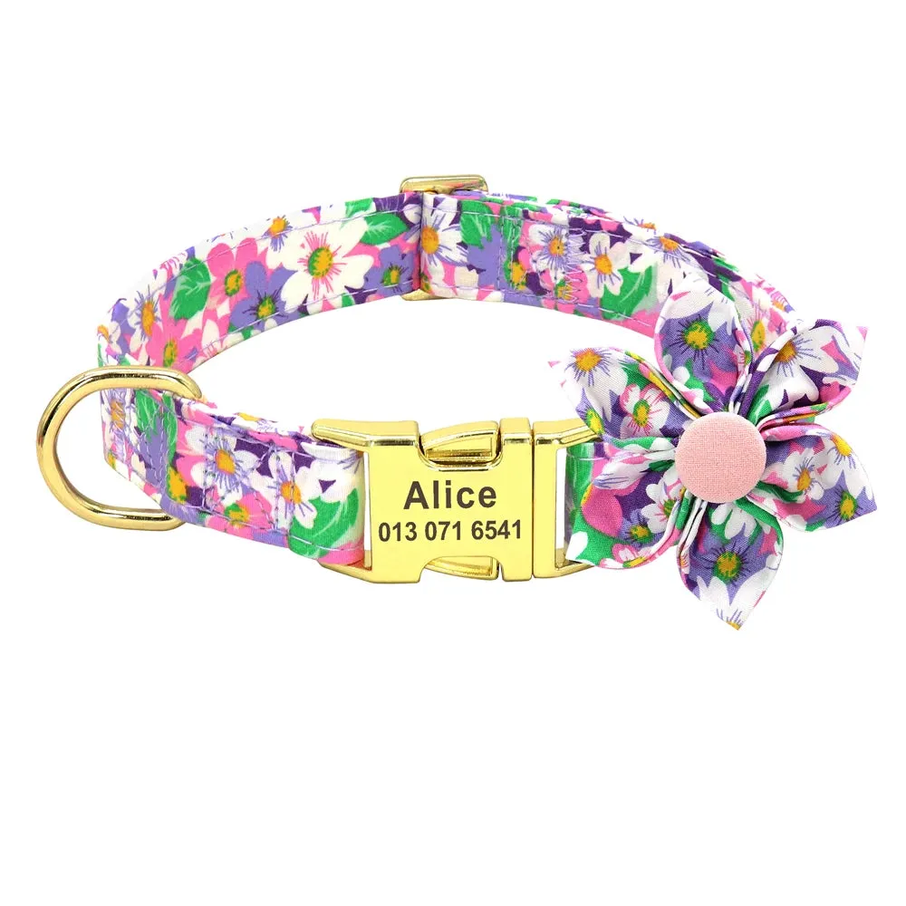 DIVA Pet - "Bella" Nylon Print Pet Collar And Leash
