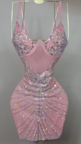 Divina Dress - Baby Pink