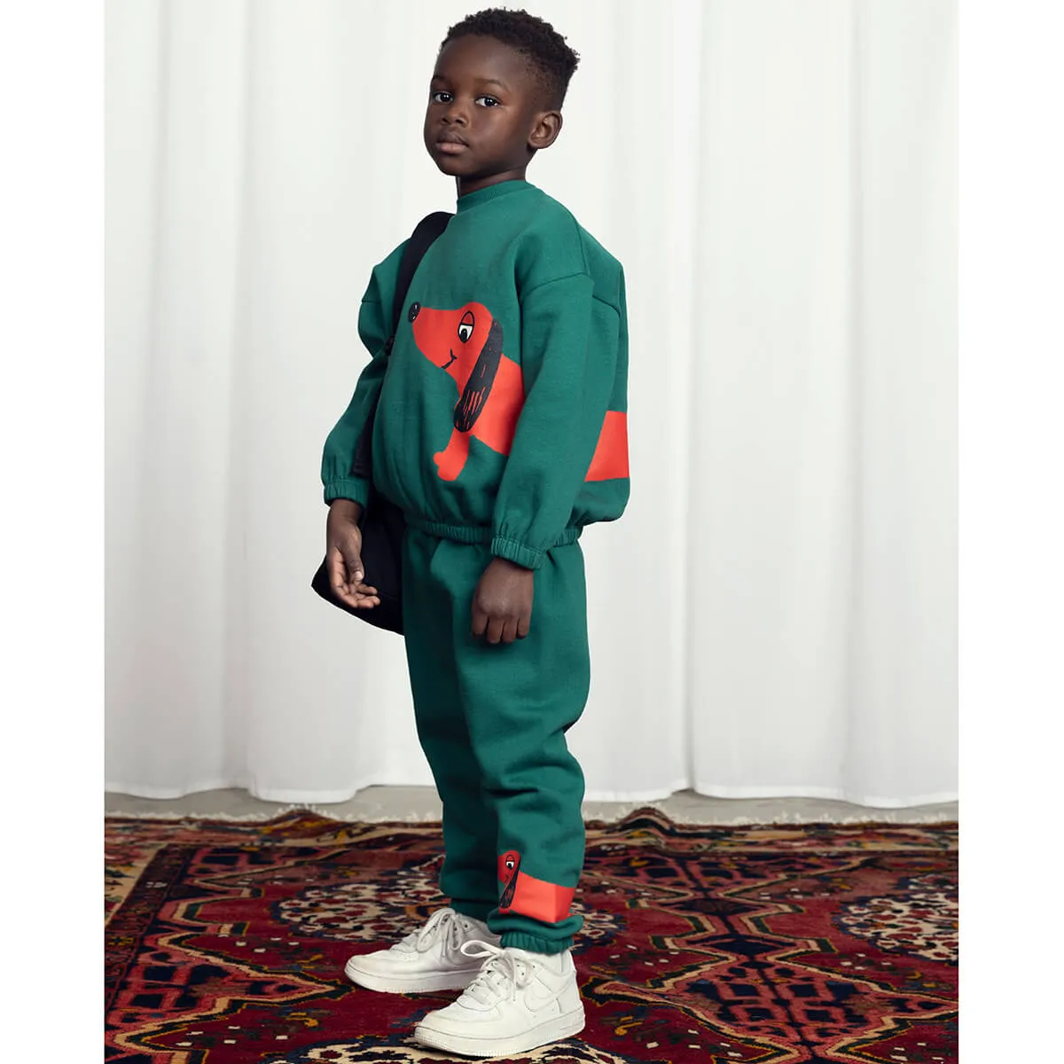 Dog Sweatpants in Green by Mini Rodini