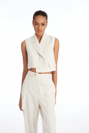 Ecru Crop Vest