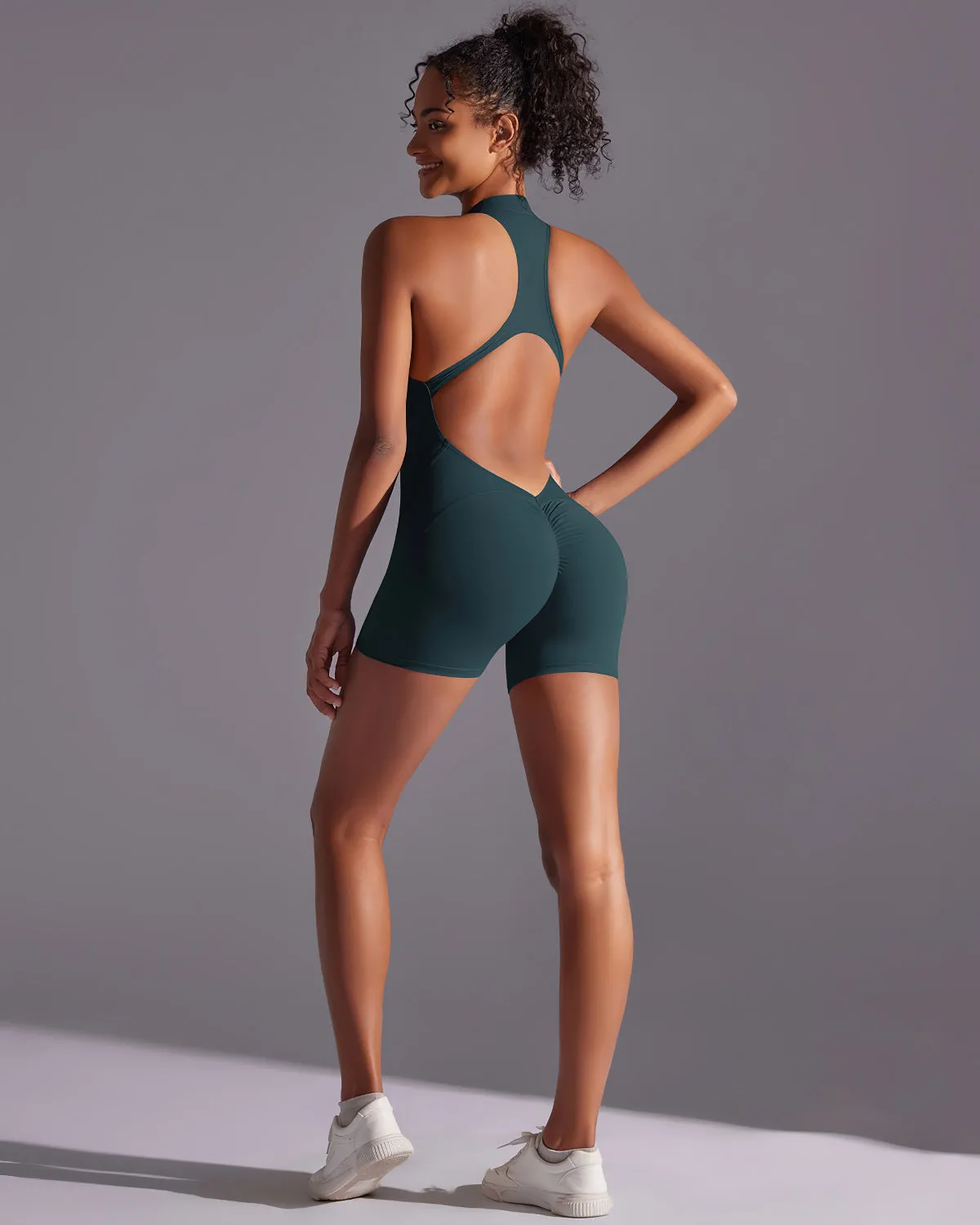 Elodie Seamless Scrunch Jumpsuit - Wood Green