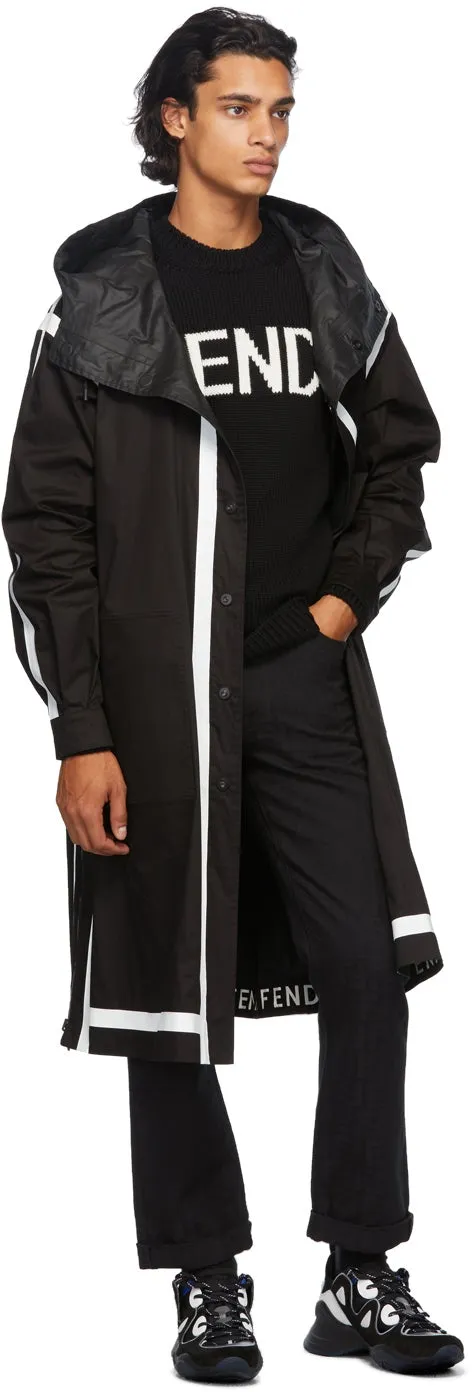 Fendi Reversible Black Rain Parka