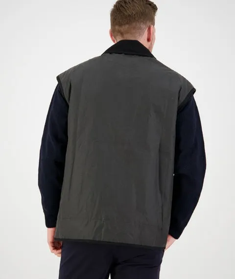 Foxton Oilskin Vest with Wool Lining