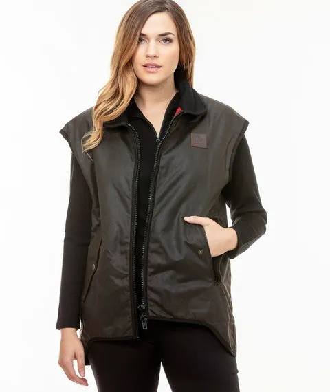 Foxton Oilskin Vest with Wool Lining