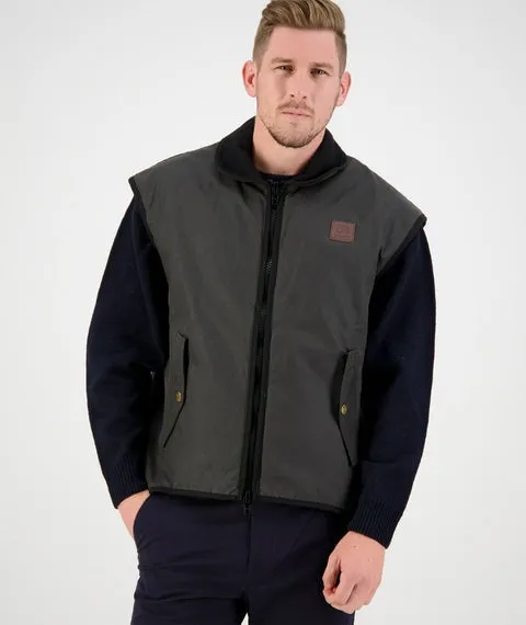 Foxton Oilskin Vest with Wool Lining