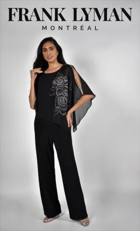 Frank Lyman Silver Studded Jumpsuit - Black