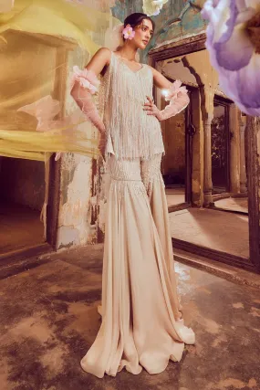 Fringe Tunic with Flared Pant