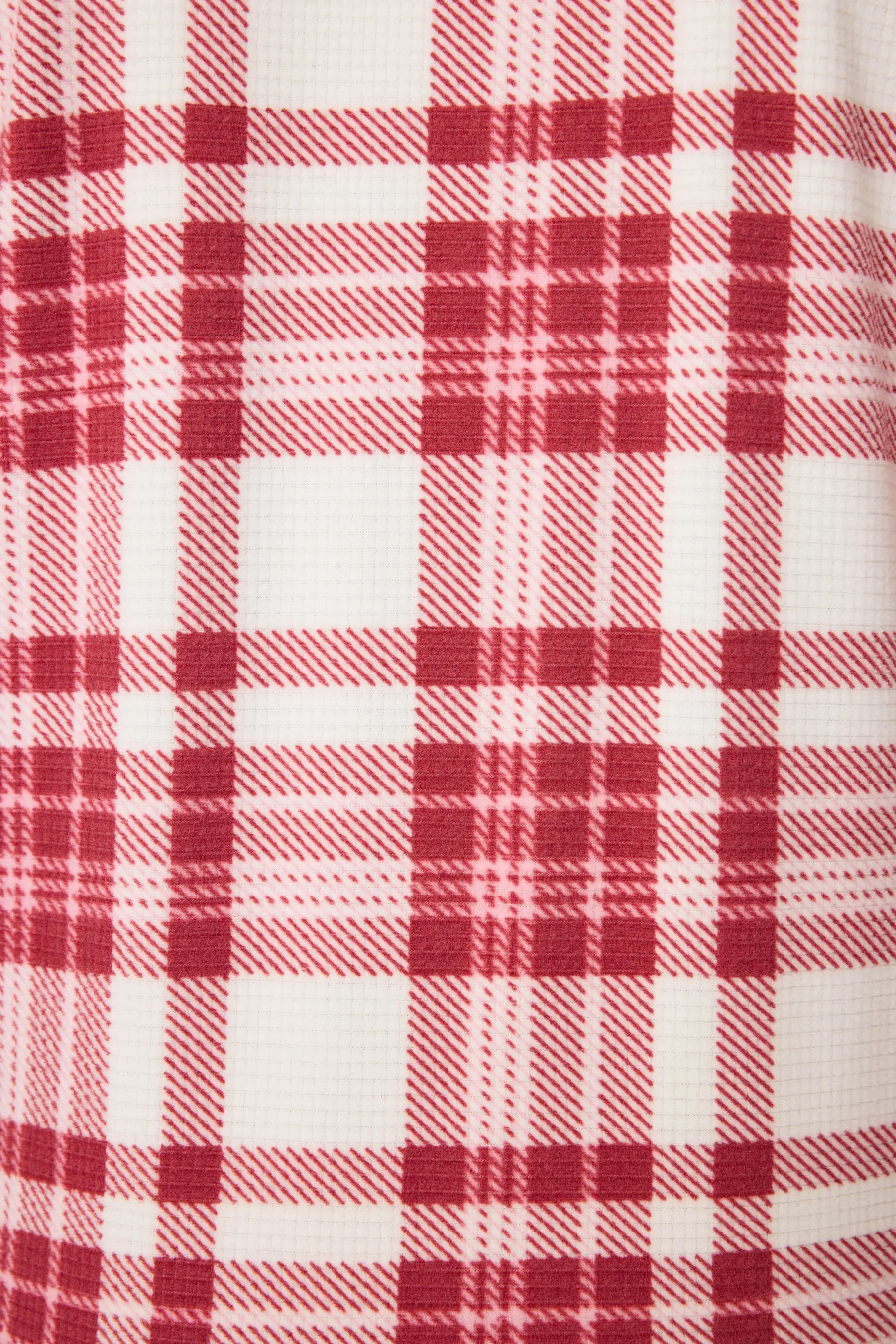 Full Of Holiday Spirit Plaid Jam Pant - Ivory/Red