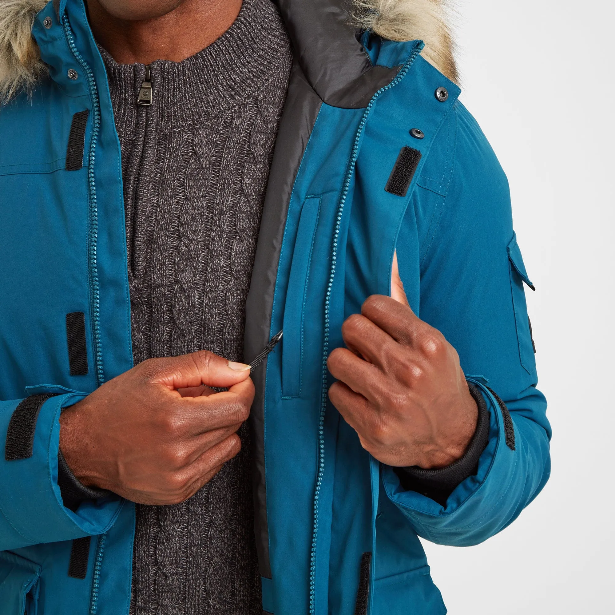 Garrick Mens Waterproof Parka - Lagoon Blue
