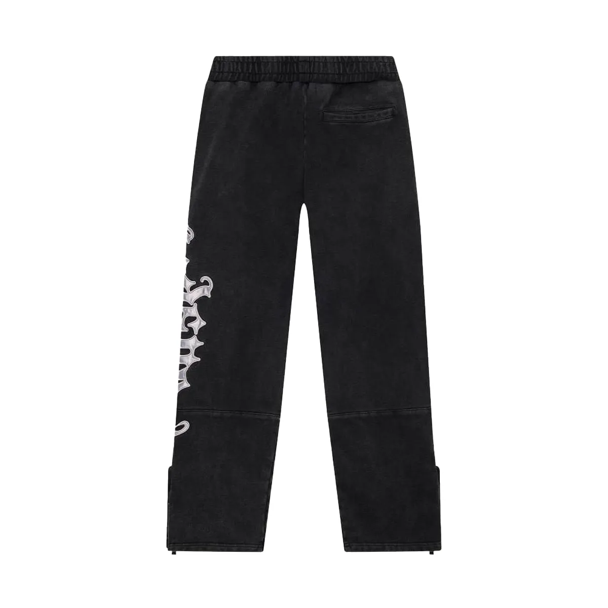 Godspeed Mens OG Logo Sweatpants Black Wash/Silver Satin
