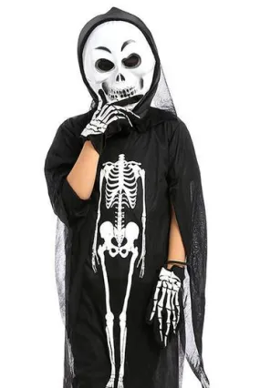 Halloween Boy Cosplay Costume Kids Horror Skull Jumpsuit With Mask
