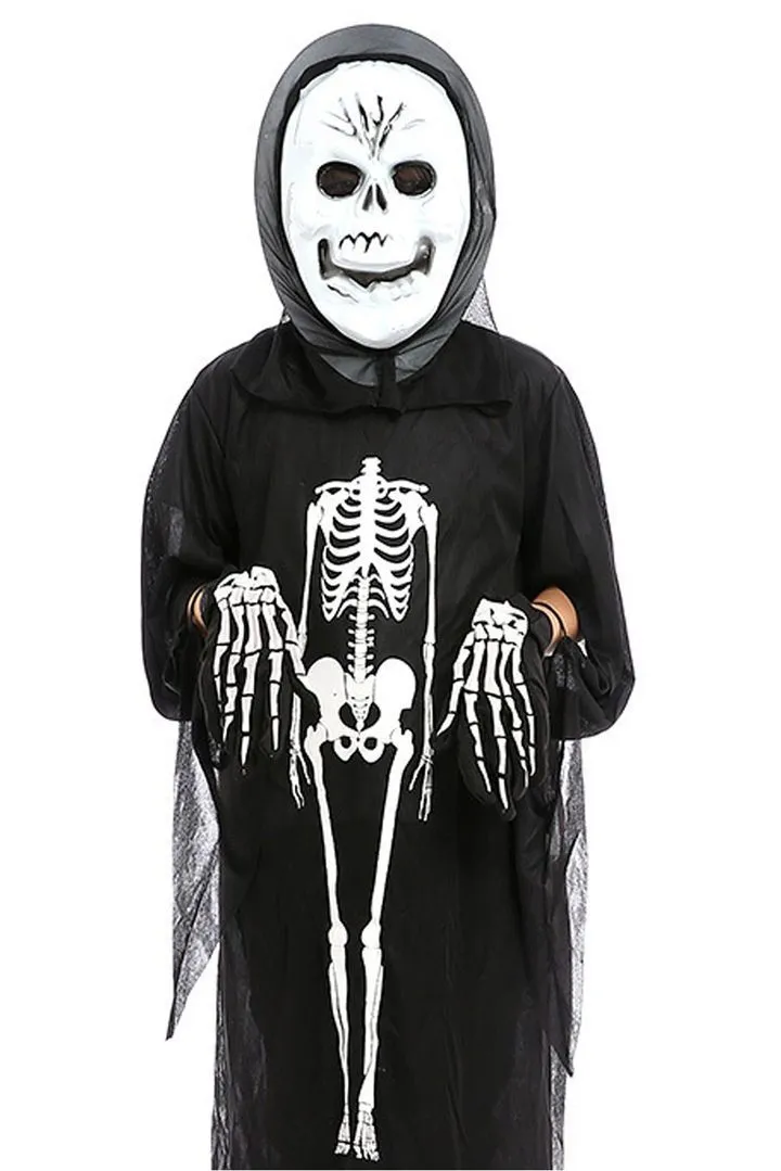 Halloween Boy Cosplay Costume Kids Horror Skull Jumpsuit With Mask