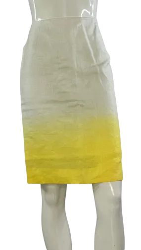 J. Crew Pencil Skirt Ombre White, Yellow Size 6 SKU 000218-12