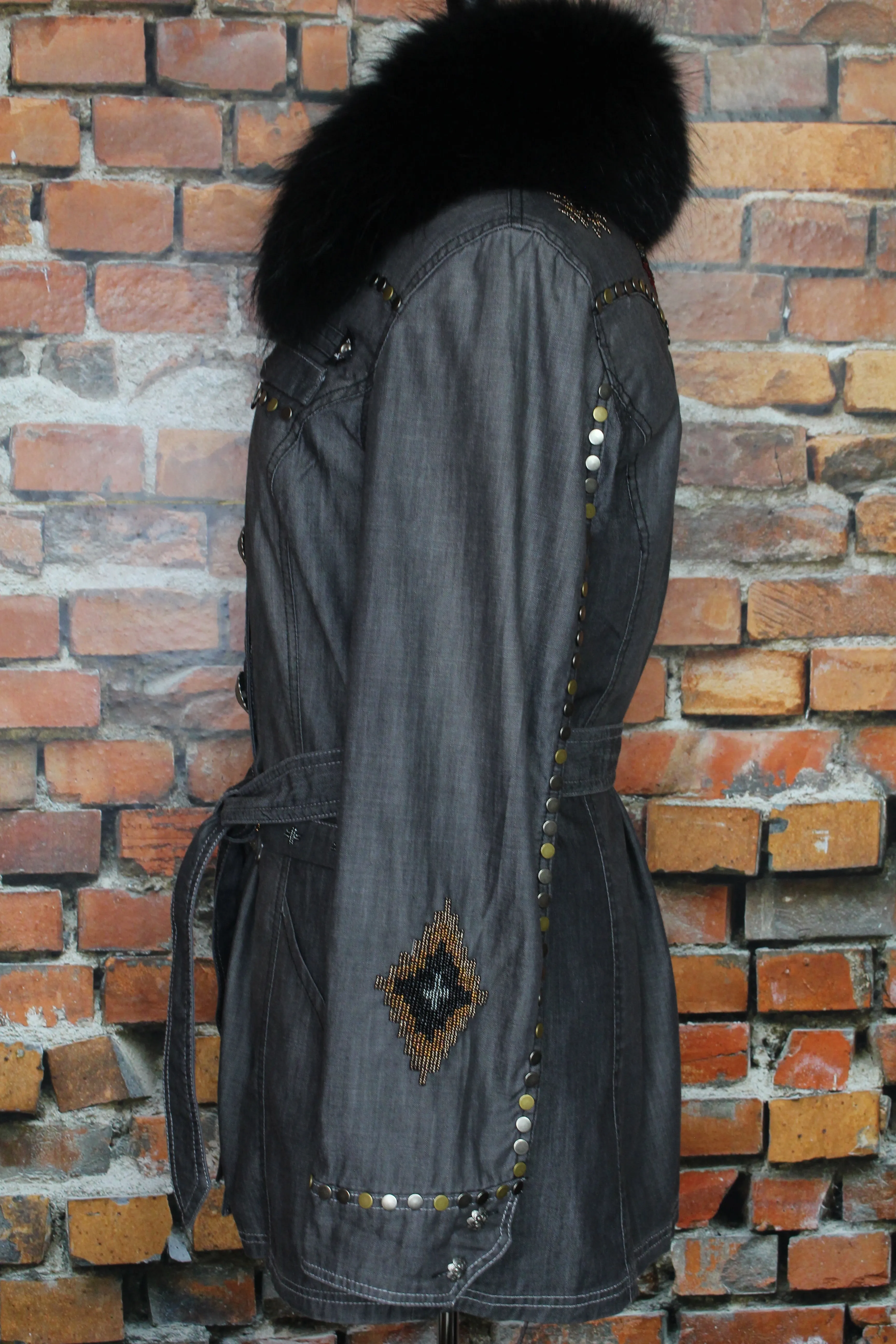 Jacket with Removeable Fur Collar