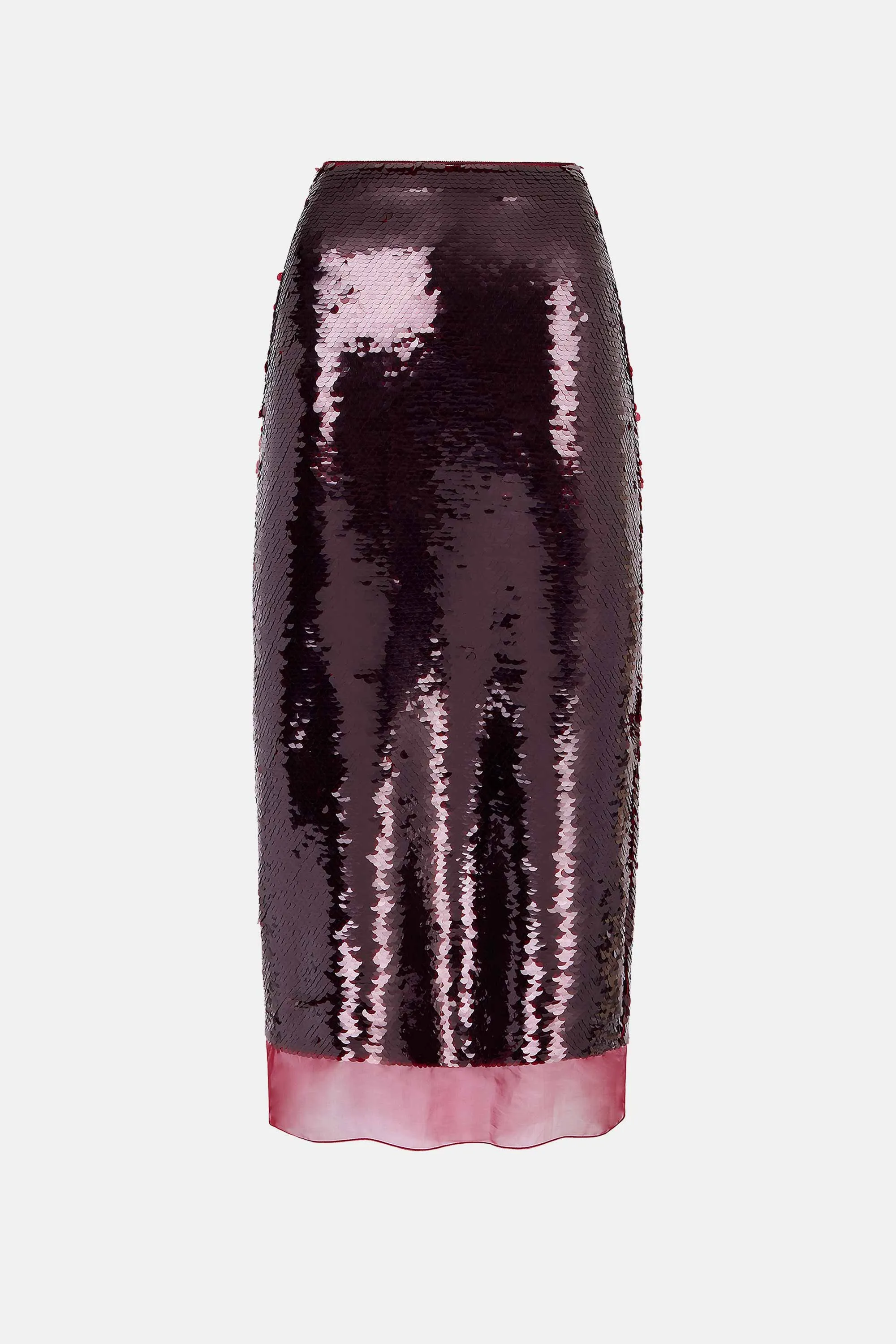 Kazu Skirt in Burgundy Jelly Sequins